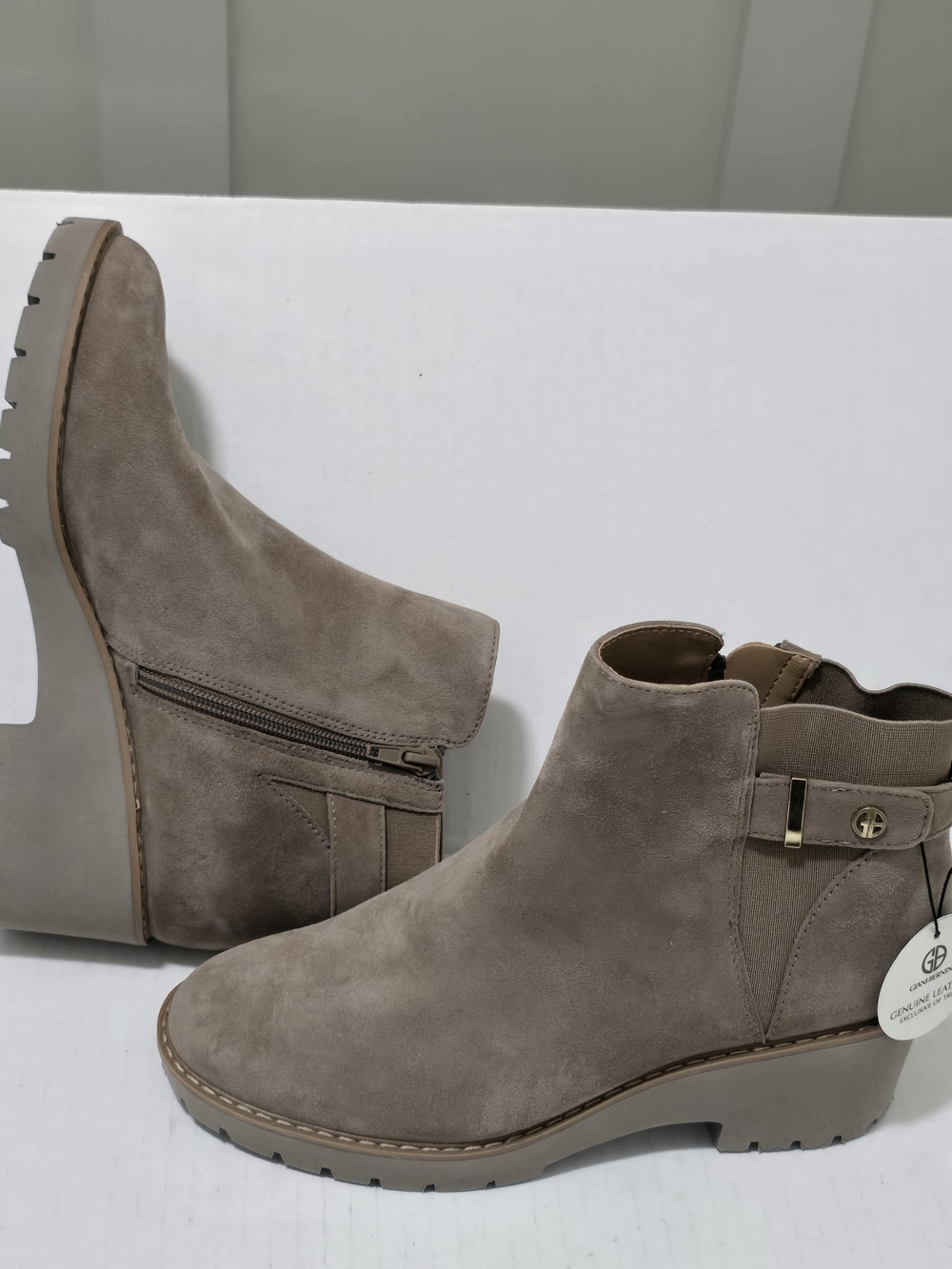 G by GUESS Taupe Suede Ankle Boots for Women